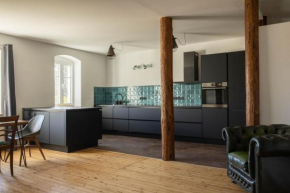 Designwohnung auf Gutshof mit Sauna zw. L/DD